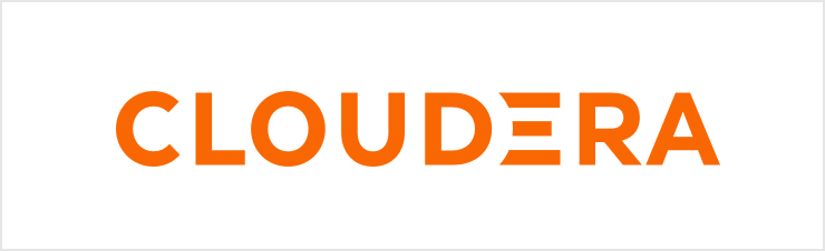 Logotipo de Cloudera en blanco