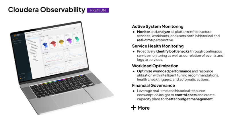 Imagen: características de Cloudera Observability