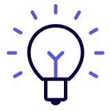 Icono de bombilla que representa la innovación